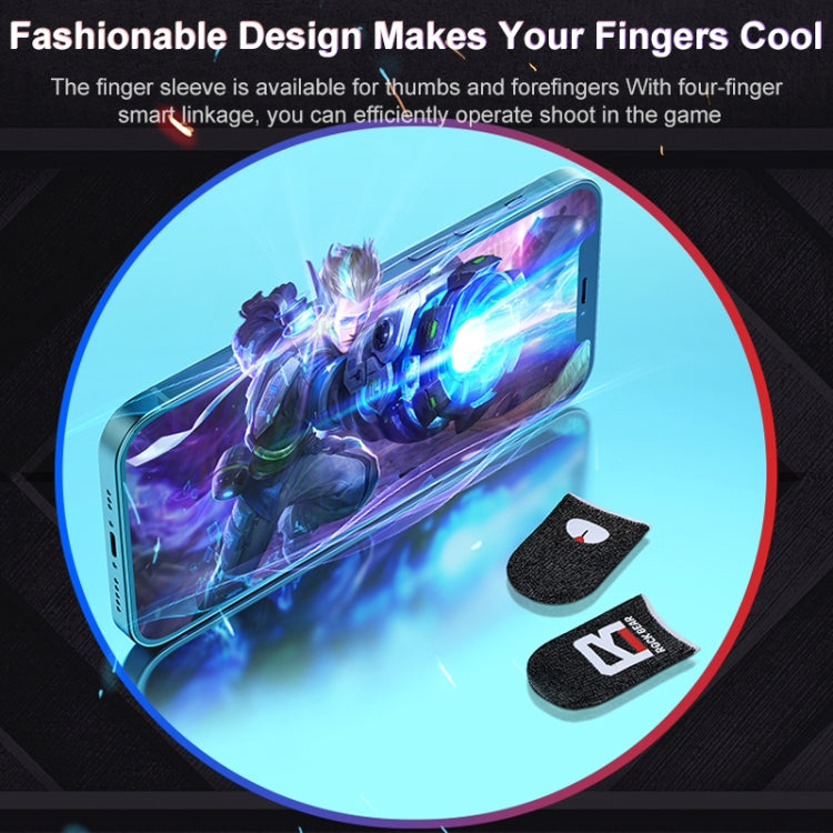 ROCK i27 Super Conductive Silver Fiber Anti-sweat Sensitive Touch Gaming Finger Cover for Thumb / Index Finger by buy2fix