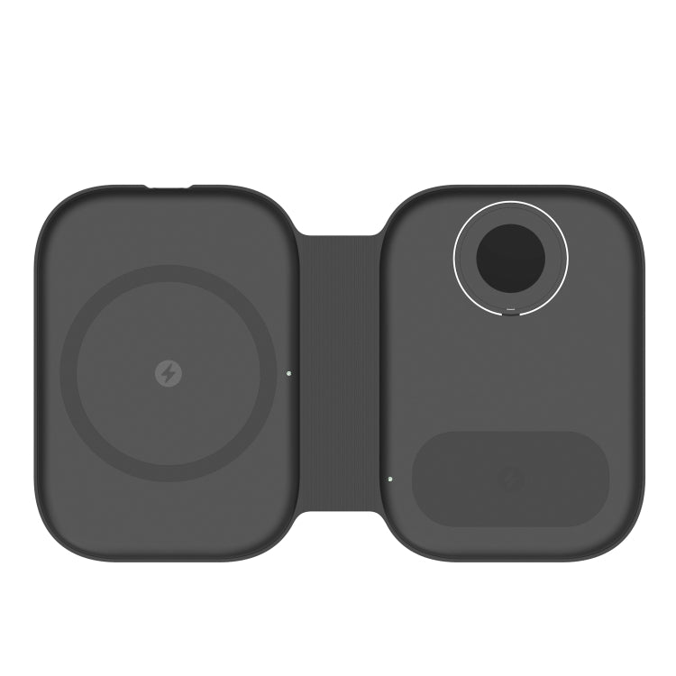 F20 3 in 1 15W Multi-function Magnetic Folding Wireless Charger for iPhone Series & Apple Watches & AirPods(Black) - Wireless Charger by buy2fix | Online Shopping UK | buy2fix