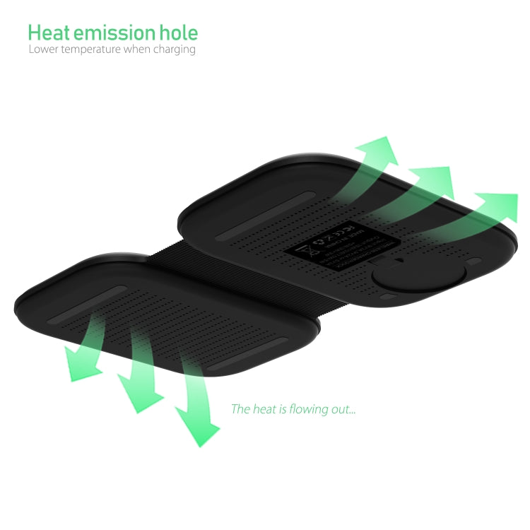 F20 3 in 1 15W Multi-function Magnetic Folding Wireless Charger for iPhone Series & Apple Watches & AirPods(Black) - Wireless Charger by buy2fix | Online Shopping UK | buy2fix