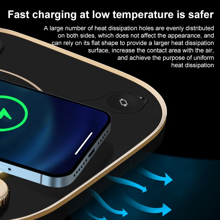 X3 15W 3 in 1 Wireless Charger, Table Lamp (Green) - Wireless Charger by buy2fix | Online Shopping UK | buy2fix