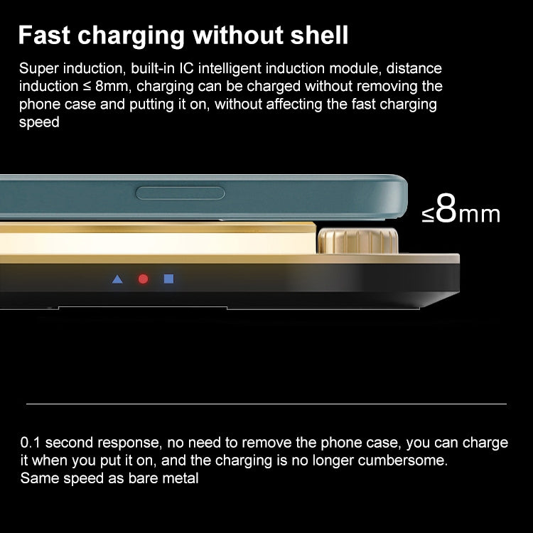 X3 15W 3 in 1 Wireless Charger, Table Lamp (Green) - Wireless Charger by buy2fix | Online Shopping UK | buy2fix
