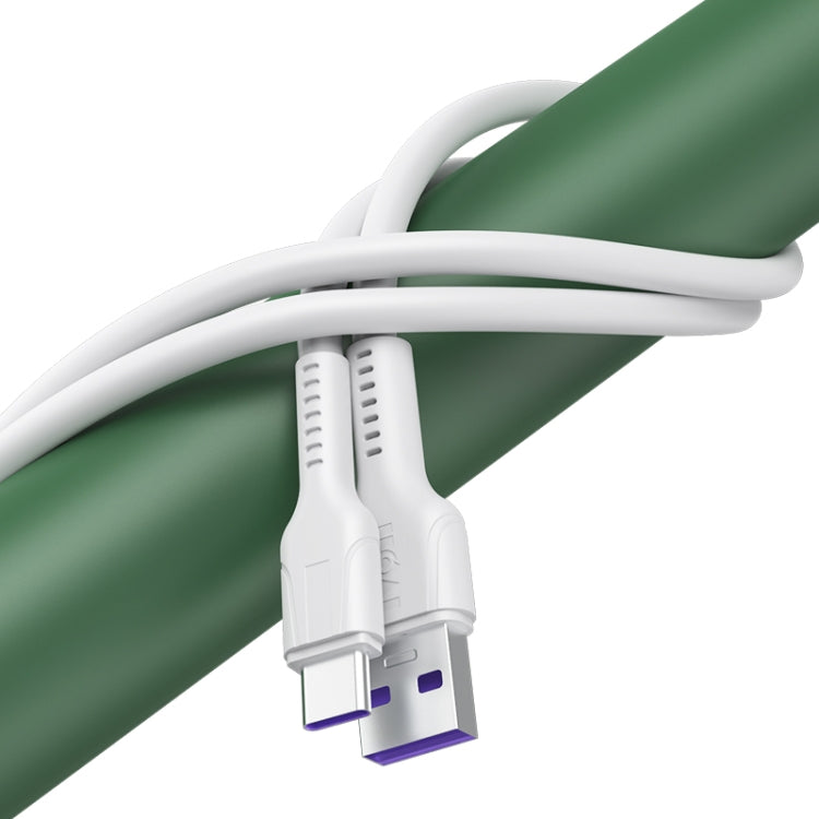 IVON CA86 5A Type-C / USB-C Super Fast Charging Data Cable, Length: 1m (White) - USB-C & Type-C Cable by IVON | Online Shopping UK | buy2fix