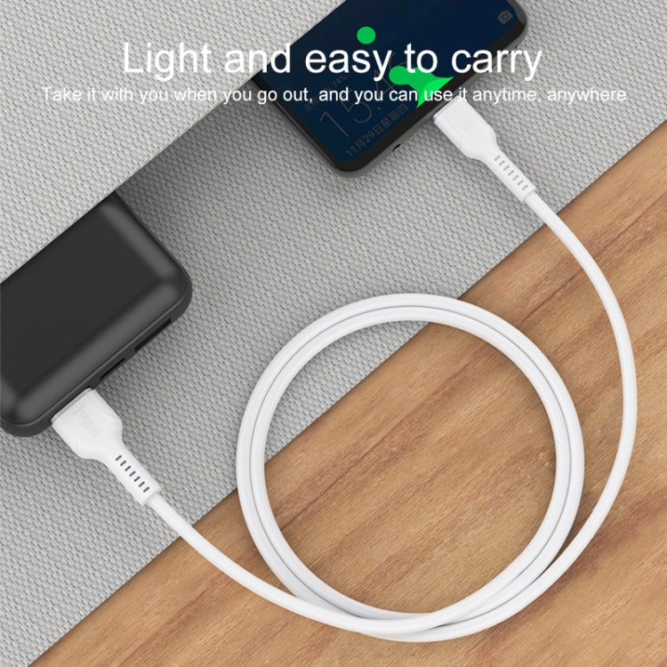 IVON CA86 5A Type-C / USB-C Super Fast Charging Data Cable, Length: 1m (White) - USB-C & Type-C Cable by IVON | Online Shopping UK | buy2fix