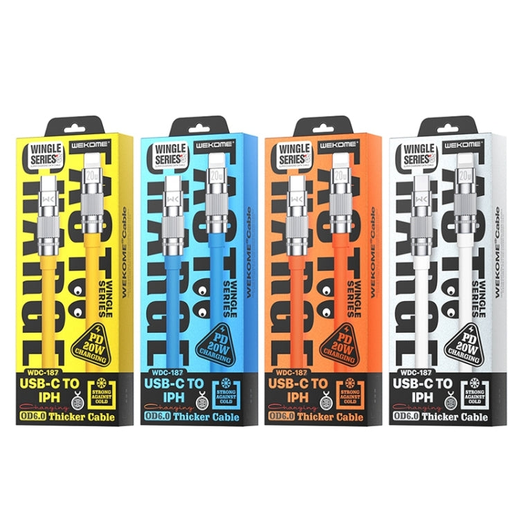 WK WDC-187 Qjie Series 20W USB-C/Type-C to 8 Pin Fast Charge Data Cable, Length: 1m(Orange) by WK