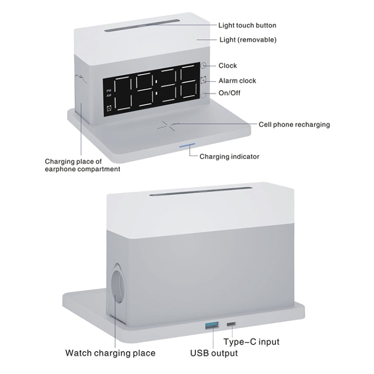 N65 6 in 1 Multifunctional Wireless Charger (White) - Wireless Charger by buy2fix | Online Shopping UK | buy2fix