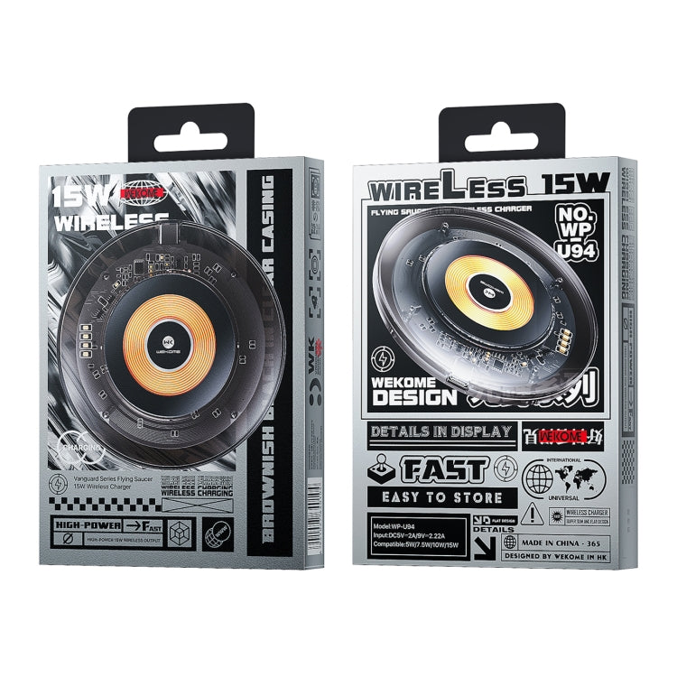 WK WP-U94 15W Flying Saucer Desktop Wireless Charger by WK