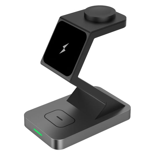 X3 15W 3 in 1 Magnetic Wireless Charger for iPhone, Apple Watch, AirPods(Black) by buy2fix