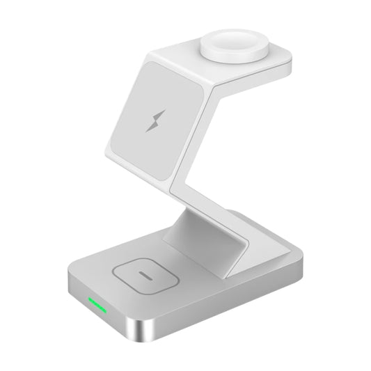 X3 15W 3 in 1 Magnetic Wireless Charger for iPhone, Apple Watch, AirPods(White) by buy2fix