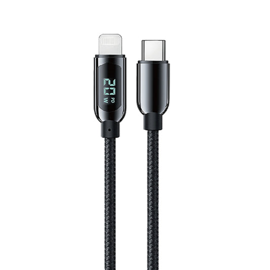 Mutural Li-CC001 1.2m PD20W Digital Display USB-C / Type-C to 8 Pin Charging Data Cable by Mutural