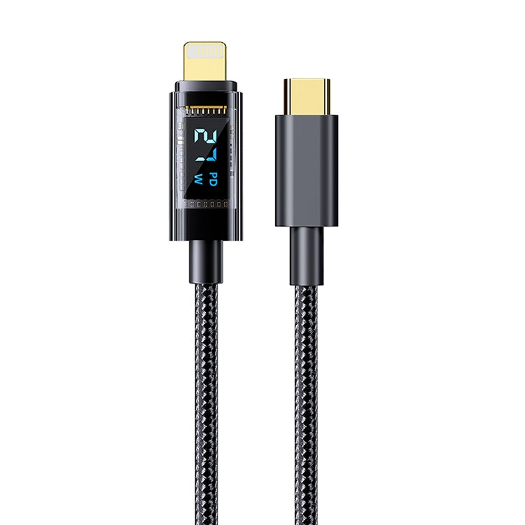 Mutural Li-CC005 1.2m PD20W Transparent Digital Display USB-C / Type-C to 8 Pin Charging Data Cable - 2 in 1 Cable by Mutural | Online Shopping UK | buy2fix