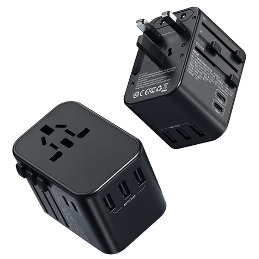 ROCK T62 35.5W Global Travel Multifunctional Plug PD Charger Power Adapter(Black) by ROCK