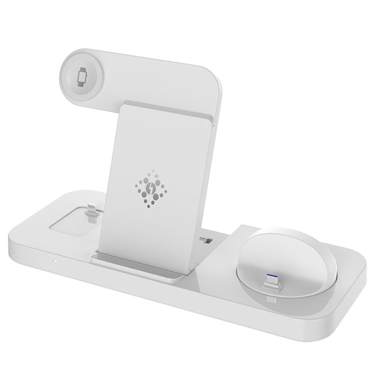 B21A 6 in 1 Multifunctional Foldable Vertical Wireless Charger (White) - Wireless Charger by buy2fix | Online Shopping UK | buy2fix