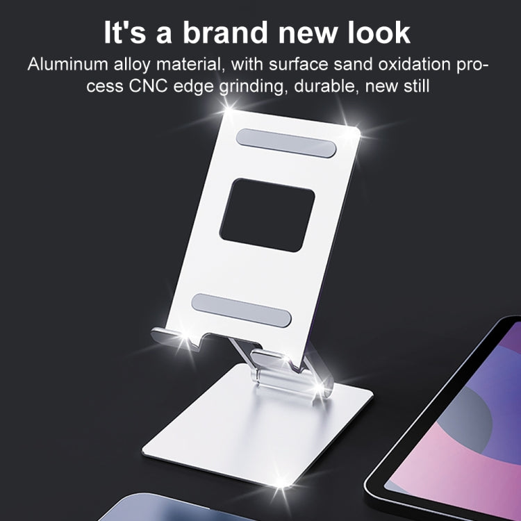 R-JUST SJ33 Aluminum Alloy Folding Phone / Tablet Stand(Silver) by R-JUST