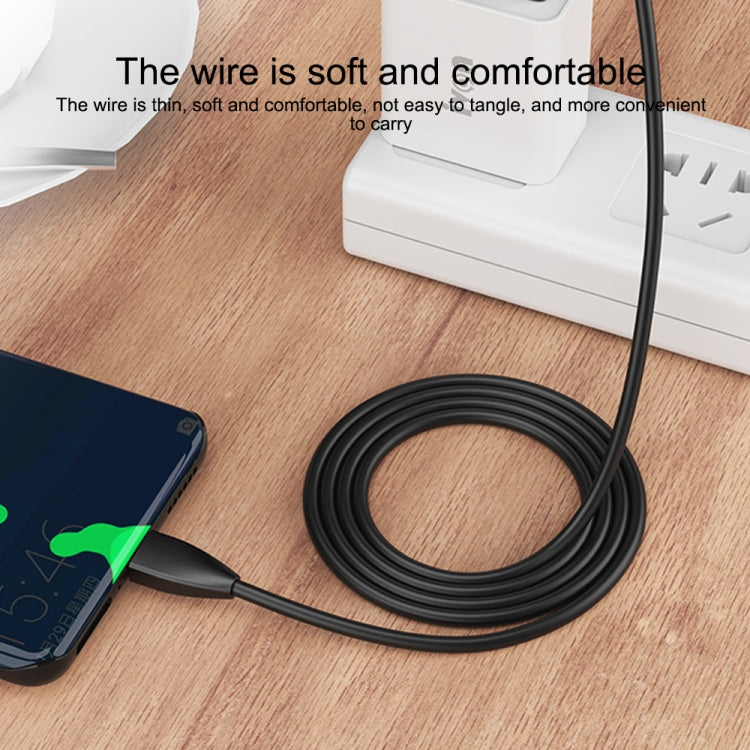 IVON CA87 USB to USB-C / Type-C TPE Fast Charge Data Cable, Cable Length: 1m (Black) by IVON