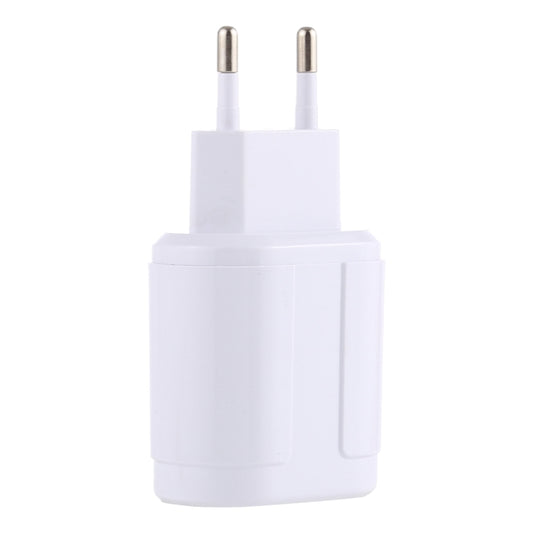 LZ-022 5V 2.4A Dual USB Ports Travel Charger, EU Plug (White) by buy2fix