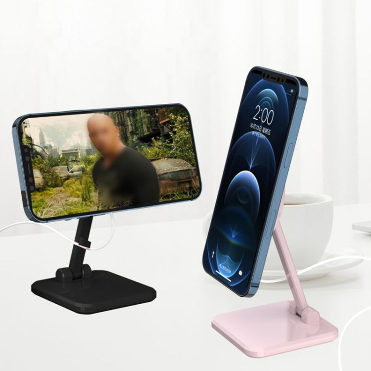F8 Foldable Magnetic 360-degree Rotating Bracket for MagSafe Magnetic Wireless Charger (Pink) by buy2fix