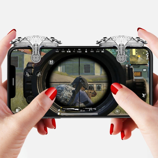 Mini Eating Chicken Mobile Phone Trigger Shooting Controller Handle Auxiliary Button (Transparent) by buy2fix