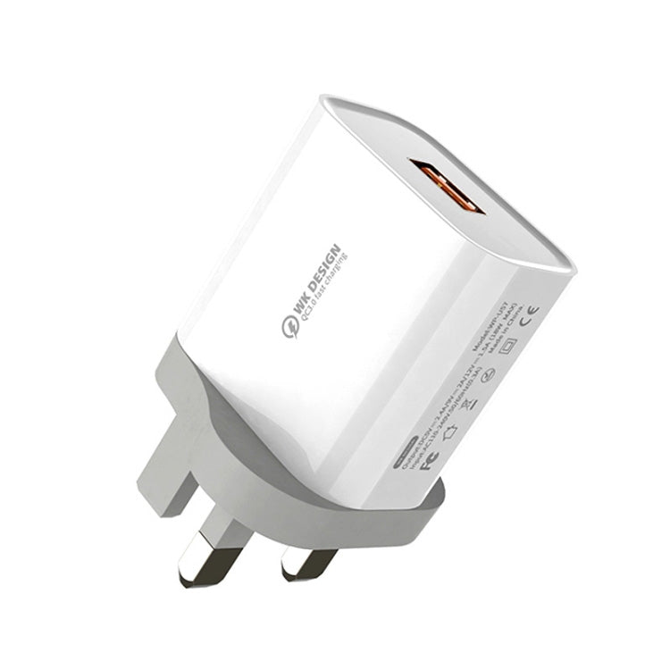 WK WP-U57 Max 18W Maxspeed QC3.0 Fast Charger (UK Plug) - USB Charger by WK | Online Shopping UK | buy2fix