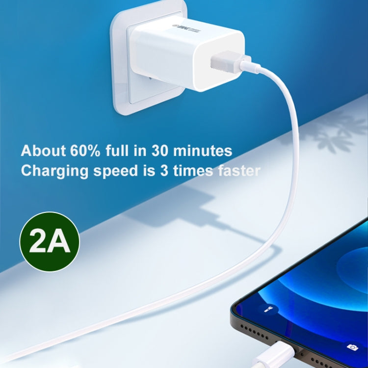 WK WP-U69 2.0A Speed Mini USB Charger, Plug Type: US Plug by WK