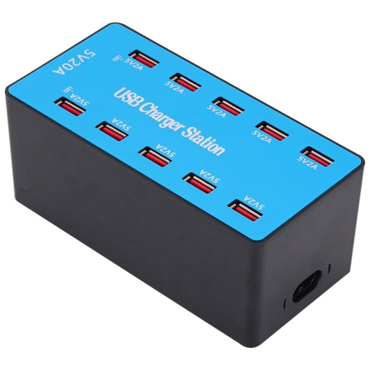 A5B 100W 10 Ports USB Smart Charging Station with Indicator Light, AU Plug by buy2fix