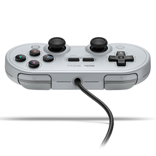 8Bitdo SN30 PRO USB Wired Gamepad Joystick for Swith / Steam / PC(Grey) - Gamepads by 8BitDo | Online Shopping UK | buy2fix
