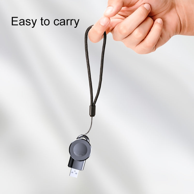 K02 Universal Portable Magnetic Wireless Charger for Apple Watch Series 6 / 5 / SE / 4 / 3 / 2 / 1(Black) by buy2fix