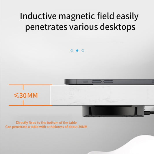 T16 10W Long-distance Air-tight Magnetic Wireless Charger for Desktops Within 30mm Thickness - Wireless Charger by buy2fix | Online Shopping UK | buy2fix