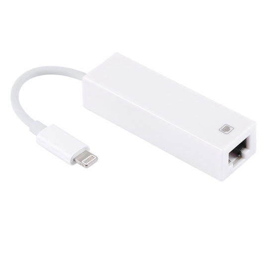 NK107A1 8 Pin to RJ45 Ethernet LAN Network Adapter Cable for iPhone / iPad Series, Total Length: 16cm(White) by buy2fix
