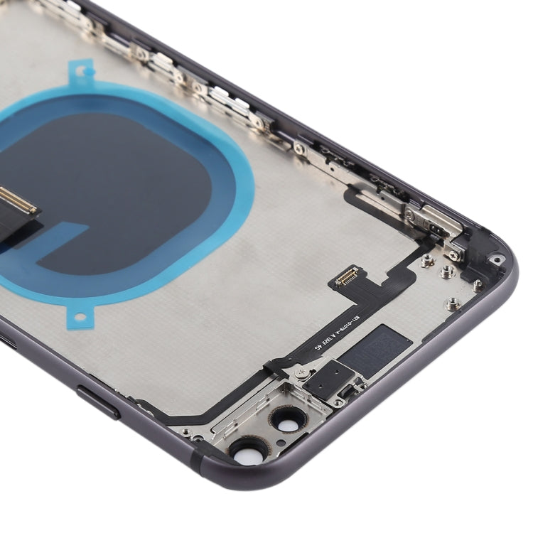 Battery Back Cover Assembly with Side Keys & Vibrator & Speaker Ringer Buzzer & Power Button + Volume Button Flex Cable & Card Tray for iPhone 8 Plus(Black) - iPhone 8 Plus Parts by buy2fix | Online Shopping UK | buy2fix