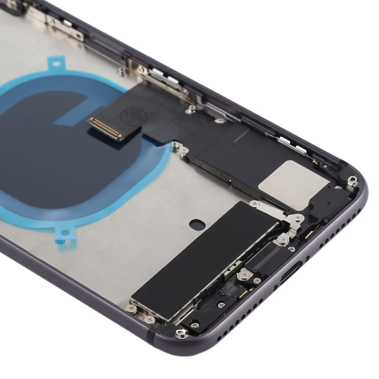 Battery Back Cover Assembly with Side Keys & Vibrator & Speaker Ringer Buzzer & Power Button + Volume Button Flex Cable & Card Tray for iPhone 8 Plus(Black) - iPhone 8 Plus Parts by buy2fix | Online Shopping UK | buy2fix