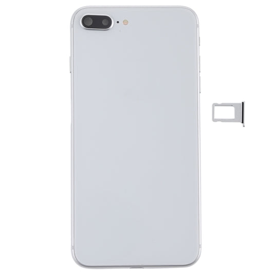 Battery Back Cover Assembly with Side Keys & Vibrator & Speaker Ringer Buzzer & Power Button + Volume Button Flex Cable & Card Tray for iPhone 8 Plus(Silver) by buy2fix