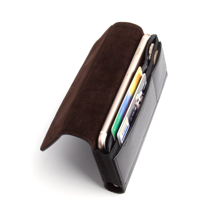 5.5-5.7 inch A1 Universal PU Tabby Texture Cross Section Plug-in Card Waist Bag, For iPhone, Samsung, Sony, Huawei, Meizu, Lenovo, ASUS, Oneplus, Xiaomi, Cubot, Ulefone, Letv, DOOGEE, Vkworld, and other - More iPhone Cases by buy2fix | Online Shopping UK | buy2fix