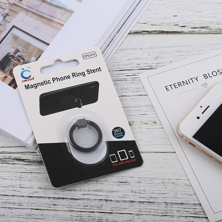 Universal Phone Adhesive Metal Plate 360 Degree Rotation Stand Finger Grip Ring Holder(White) by buy2fix