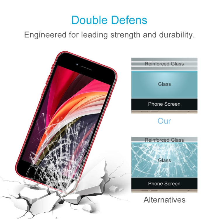 For iPhone SE 2022 / 2020 Full Screen Large Arc Edge High Aluminum Tempered Glass Film(Black) - iPhone SE 2022 / 2020 Tempered Glass by buy2fix | Online Shopping UK | buy2fix