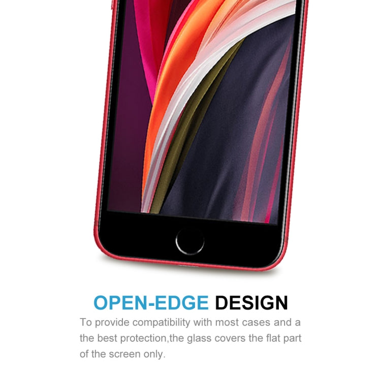 For iPhone SE 2022 / 2020 Full Screen Large Arc Edge High Aluminum Tempered Glass Film(Black) - iPhone SE 2022 / 2020 Tempered Glass by buy2fix | Online Shopping UK | buy2fix