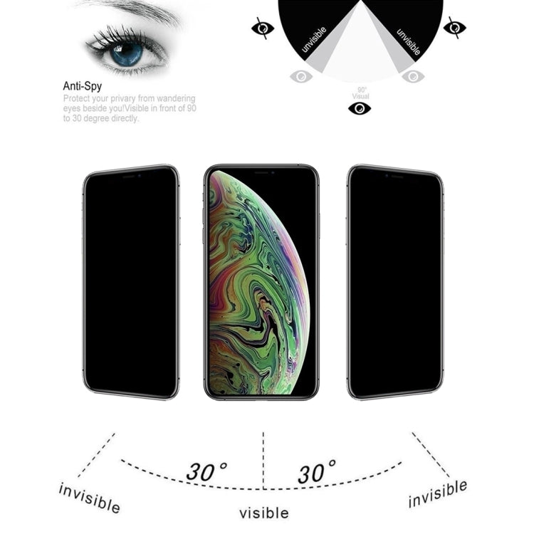 For iPhone 11 Pro Max / XS Max 9H 3D Privacy Anti-glare Non-full Screen Tempered Glass Screen Protector - iPhone XS Max Tempered Glass by buy2fix | Online Shopping UK | buy2fix