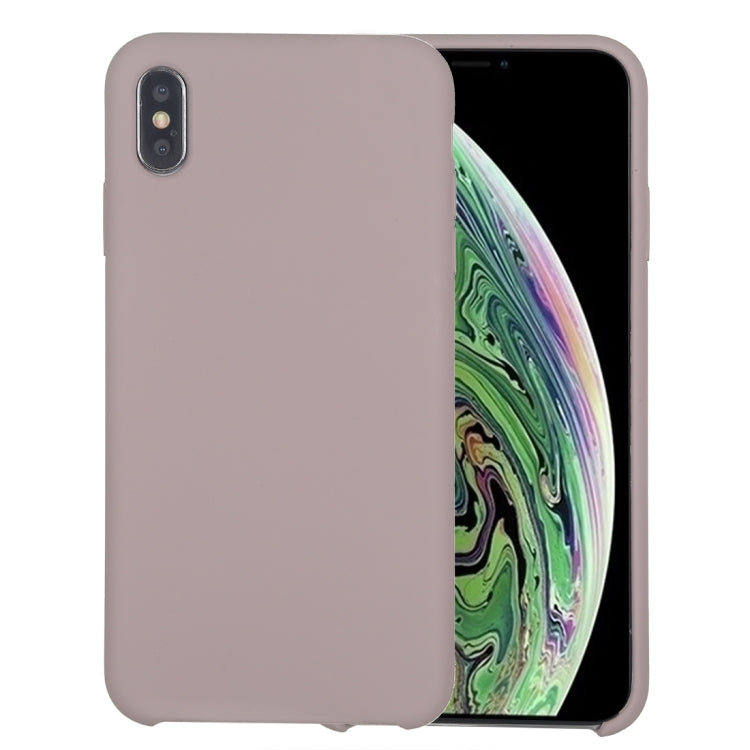 For iPhone XS Max Four Corners Full Coverage Liquid Silicone Protective Case Back Cover (Lavender Purple) - More iPhone Cases by buy2fix | Online Shopping UK | buy2fix
