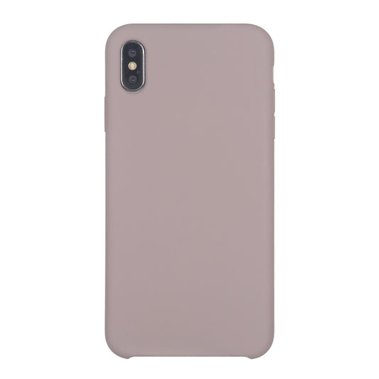 For iPhone XS Max Four Corners Full Coverage Liquid Silicone Protective Case Back Cover (Lavender Purple) by buy2fix