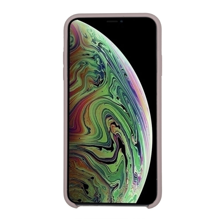 For iPhone XS Max Four Corners Full Coverage Liquid Silicone Protective Case Back Cover (Lavender Purple) - More iPhone Cases by buy2fix | Online Shopping UK | buy2fix