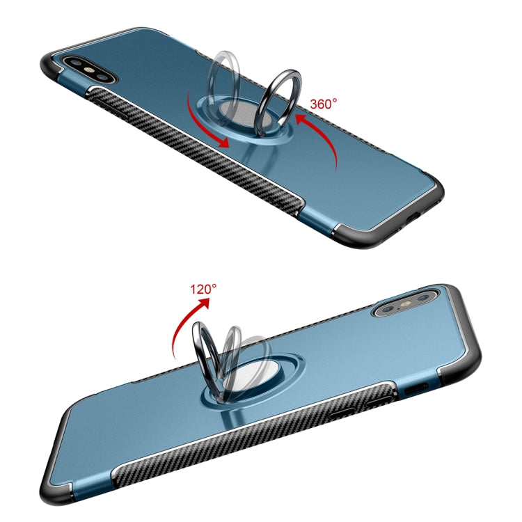 For iPhone XS Max Magnetic 360 Degrees Rotation Ring Armor Protective Case(Gold) - More iPhone Cases by buy2fix | Online Shopping UK | buy2fix