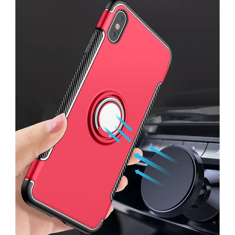 For iPhone XS Max Magnetic 360 Degrees Rotation Ring Armor Protective Case(Gold) - More iPhone Cases by buy2fix | Online Shopping UK | buy2fix