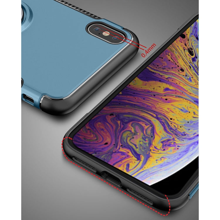 For iPhone XS Max Magnetic 360 Degrees Rotation Ring Armor Protective Case(Gold) - More iPhone Cases by buy2fix | Online Shopping UK | buy2fix