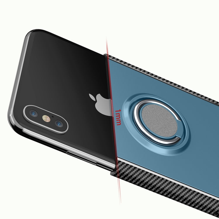 For iPhone XS Max Magnetic 360 Degrees Rotation Ring Armor Protective Case(Gold) - More iPhone Cases by buy2fix | Online Shopping UK | buy2fix