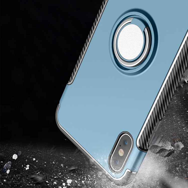 For iPhone XS Max Magnetic 360 Degrees Rotation Ring Armor Protective Case(Gold) - More iPhone Cases by buy2fix | Online Shopping UK | buy2fix