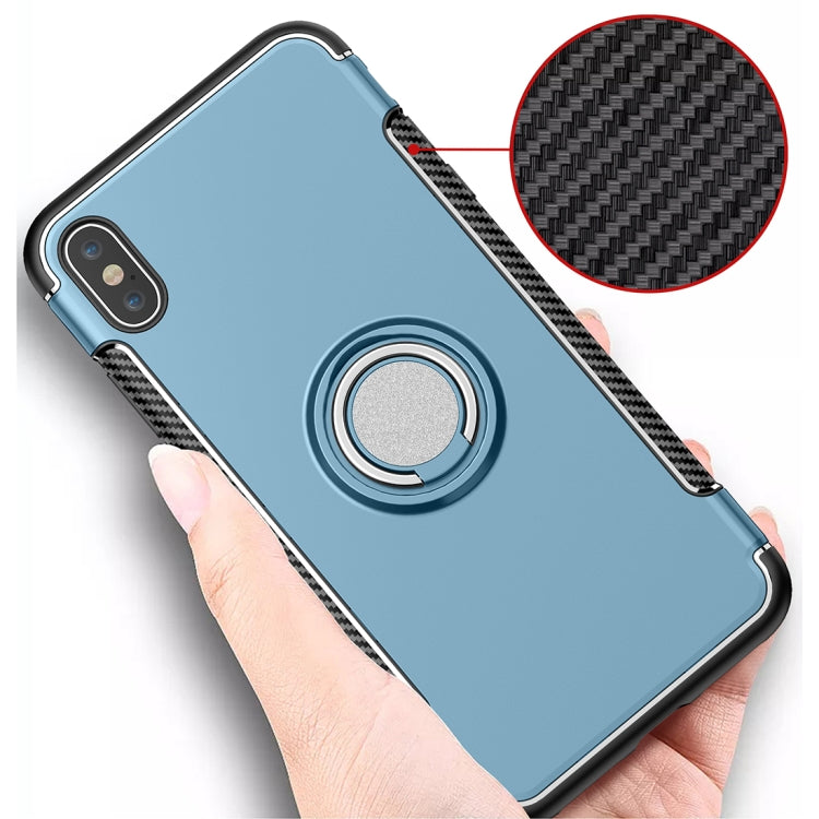 For iPhone XS Max Magnetic 360 Degrees Rotation Ring Armor Protective Case(Gold) - More iPhone Cases by buy2fix | Online Shopping UK | buy2fix