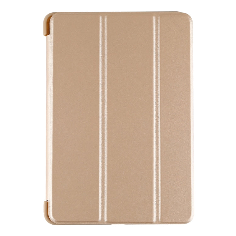 PU Plastic Bottom Case Foldable Deformation Left and Right Flip Leather Case with Three Fold Bracket & Smart Sleep for iPad mini 2019 (Gold) - iPad mini (2019) / mini 5 Cases by buy2fix | Online Shopping UK | buy2fix