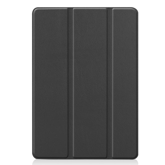 For iPad 10.2 Custer Texture Horizontal Flip Smart PU Leather Case with Sleep / Wake-up Function & Three-folding Holder (Black) by buy2fix