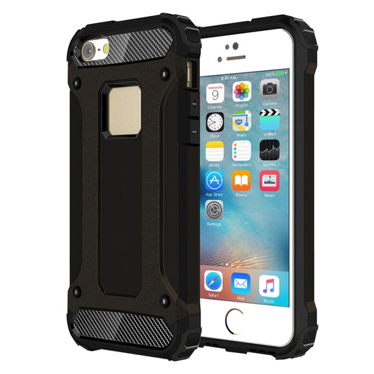 Tough Armor TPU + PC Combination Case for iPhone SE & 5 & 5s(Black) by buy2fix