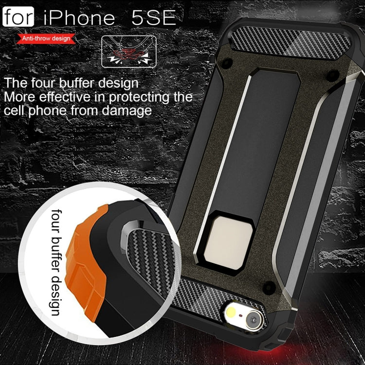 Tough Armor TPU + PC Combination Case for iPhone SE & 5 & 5s(Black) - More iPhone Cases by buy2fix | Online Shopping UK | buy2fix