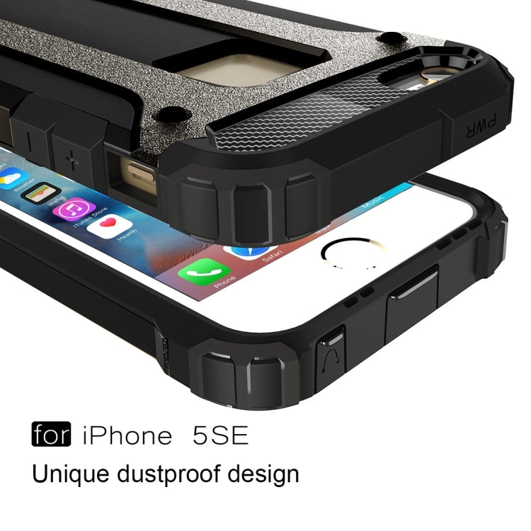 Tough Armor TPU + PC Combination Case for iPhone SE & 5 & 5s(Black) - More iPhone Cases by buy2fix | Online Shopping UK | buy2fix